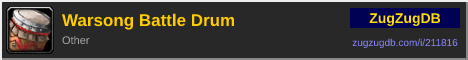 Warsong Battle Drum: forum signature banner