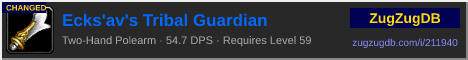 Ecks'av's Tribal Guardian: forum signature banner