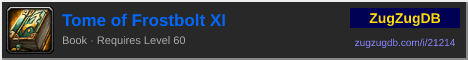 Tome of Frostbolt XI: forum signature banner