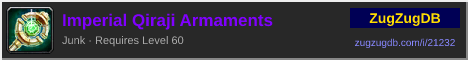 Imperial Qiraji Armaments: forum signature banner