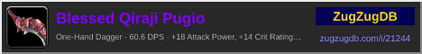 Blessed Qiraji Pugio: forum signature banner