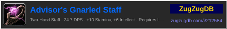Advisor's Gnarled Staff: forum signature banner