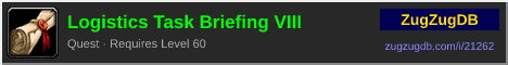Logistics Task Briefing VIII: forum signature banner