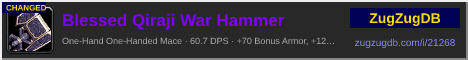 Blessed Qiraji War Hammer: forum signature banner