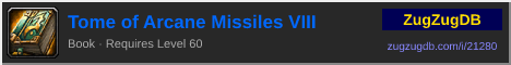 Tome of Arcane Missiles VIII: forum signature banner