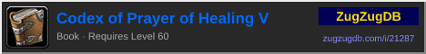 Codex of Prayer of Healing V: forum signature banner