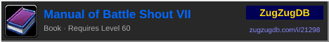 Manual of Battle Shout VII: forum signature banner