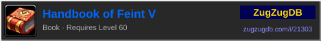 Handbook of Feint V: forum signature banner