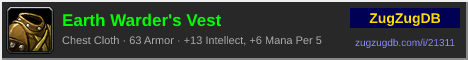 Earth Warder's Vest: forum signature banner