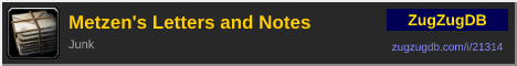 Metzen's Letters and Notes: forum signature banner