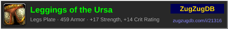 Leggings of the Ursa: forum signature banner