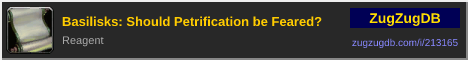 Basilisks: Should Petrification be Feared?: forum signature banner