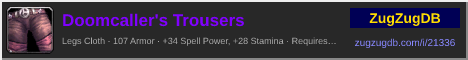 Doomcaller's Trousers: forum signature banner