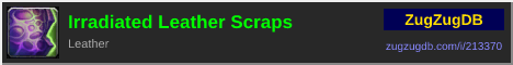 Irradiated Leather Scraps: forum signature banner
