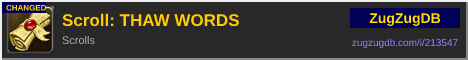 Scroll: THAW WORDS: forum signature banner