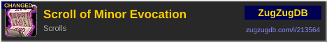 Scroll of Minor Evocation: forum signature banner