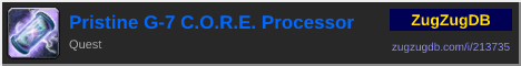 Pristine G-7 C.O.R.E. Processor: forum signature banner