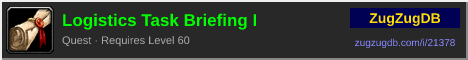 Logistics Task Briefing I: forum signature banner