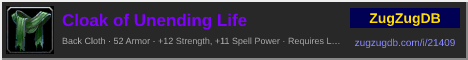 Cloak of Unending Life: forum signature banner