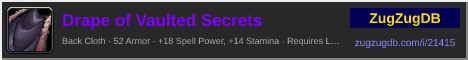 Drape of Vaulted Secrets: forum signature banner