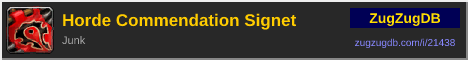 Horde Commendation Signet: forum signature banner