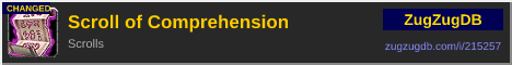 Scroll of Comprehension: forum signature banner