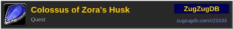 Colossus of Zora's Husk: forum signature banner