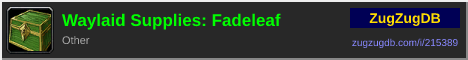 Waylaid Supplies: Fadeleaf: forum signature banner