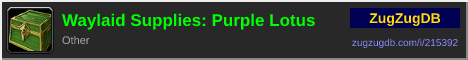 Waylaid Supplies: Purple Lotus: forum signature banner