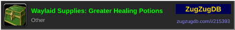 Waylaid Supplies: Greater Healing Potions: forum signature banner