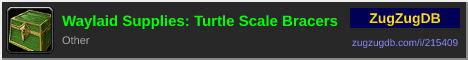 Waylaid Supplies: Turtle Scale Bracers: forum signature banner