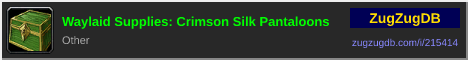 Waylaid Supplies: Crimson Silk Pantaloons: forum signature banner