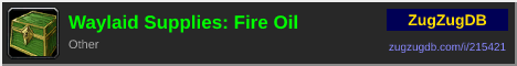 Waylaid Supplies: Fire Oil: forum signature banner