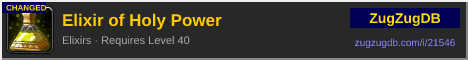 Elixir of Holy Power: forum signature banner