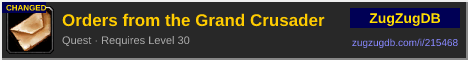 Orders from the Grand Crusader: forum signature banner