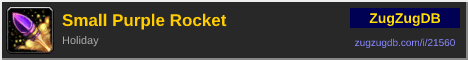 Small Purple Rocket: forum signature banner