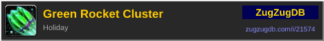 Green Rocket Cluster: forum signature banner
