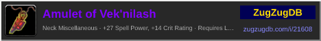 Amulet of Vek'nilash: forum signature banner