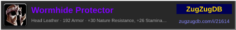 Wormhide Protector: forum signature banner