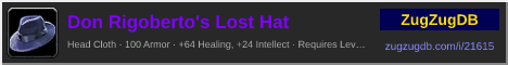Don Rigoberto's Lost Hat: forum signature banner