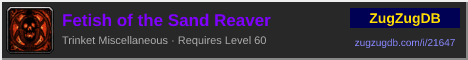 Fetish of the Sand Reaver: forum signature banner