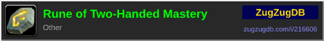 Rune of Two-Handed Mastery: forum signature banner