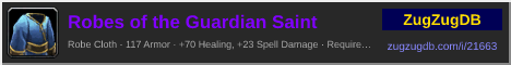Robes of the Guardian Saint: forum signature banner