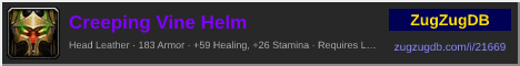 Creeping Vine Helm: forum signature banner
