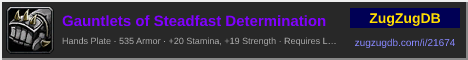 Gauntlets of Steadfast Determination: forum signature banner