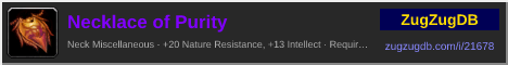Necklace of Purity: forum signature banner