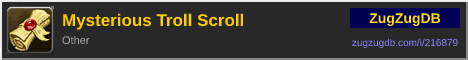 Mysterious Troll Scroll: forum signature banner