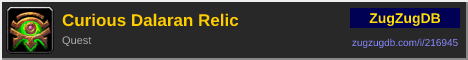 Curious Dalaran Relic: forum signature banner