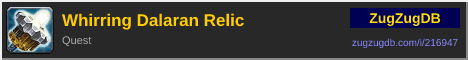 Whirring Dalaran Relic: forum signature banner