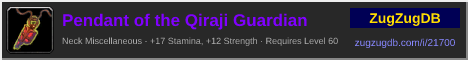 Pendant of the Qiraji Guardian: forum signature banner